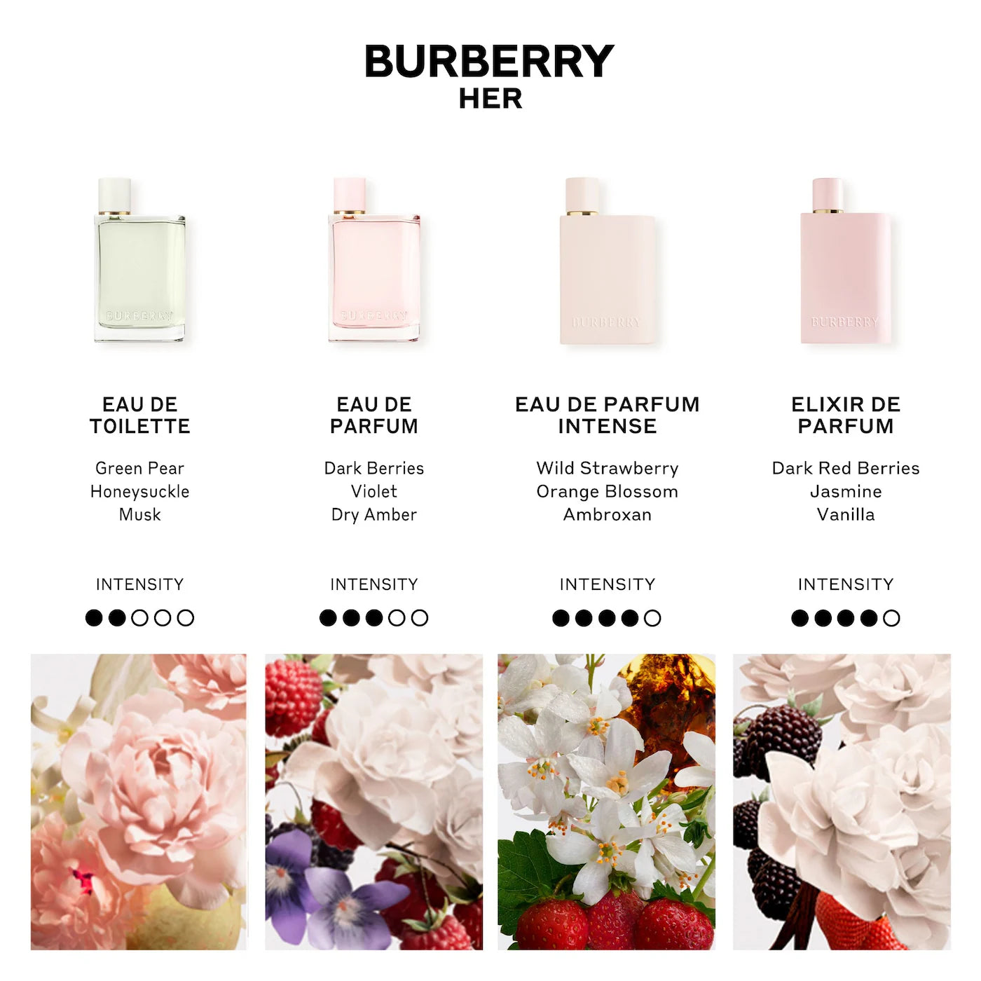 Authentic Burberry Her Elixir de Parfum with Dark Red Berries, Jasmine & Vanilla 100ML